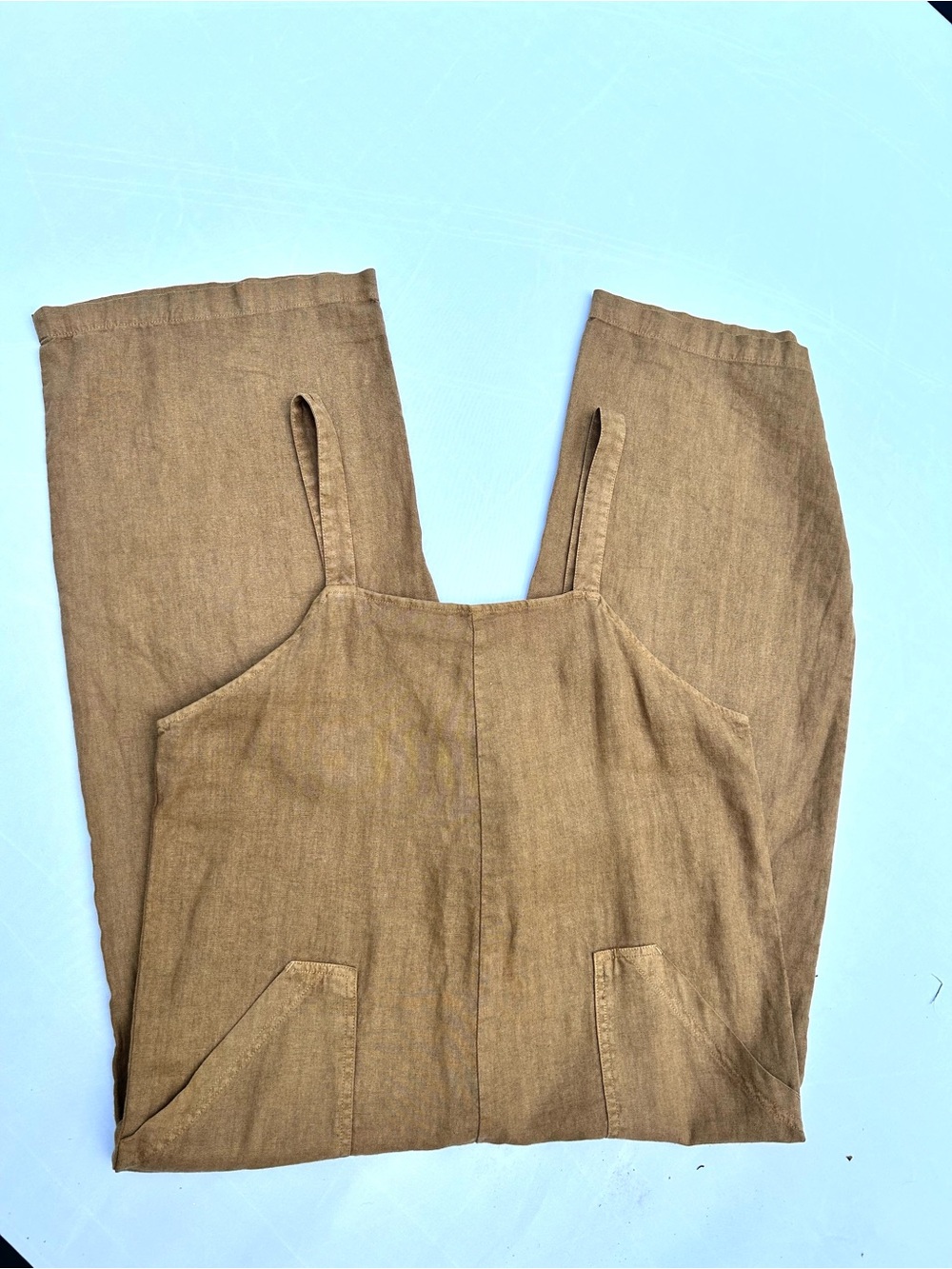 Threshold Brown Linen-Blend Wide Leg Jumpsuit